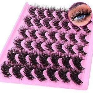 Mink Lashes Fluffy False Eyelashes Natural Look 14-17Mm Cat Eye Lashes Pack, 5D